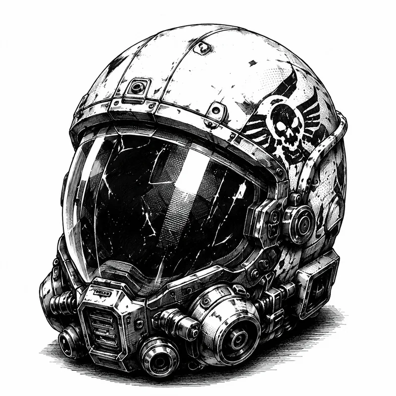 A worn void helmet